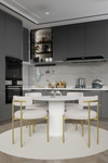 Armony Bohem Lake MDF Ayak 90x90 Yemek Masası Mutfak Masası Masa Sandalye Takımı Beyaz