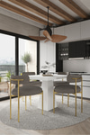Arona Beyaz Lake MDF Ayak 90x90 Yemek Masası Mutfak Masası 4 Kişilik Masa Takımı Teddy Sandalye Beyaz