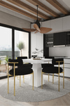 Arona Beyaz Lake MDF Ayak 90x90 Yemek Masası Mutfak Masası 4 Kişilik Masa Takımı Teddy Sandalye Beyaz