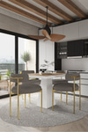 Arona Beyaz Lake MDF Ayak 90x90 Yemek Masası Mutfak Masası 4 Kişilik Masa Takımı Teddy Sandalye Akça