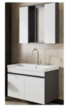 Arya 80 Cm Banyo Dolabı Beyaz/Antrasit