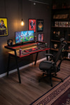 Atlantix X-Pro Gaming Masa 120X60 Cm Raflı Metal Oyuncu Masası