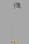 Azra Eskitme Silindir Renkli Abajurlu Lambader