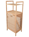Bambu Sepetli Banyo Rafı 40*32.5*95Cm -Chk700