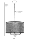 Bermuda 3 Lü Rattan Avize