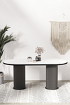 Brita Ptt Lake MDF Beyaz Ayaklı 80x140 Mutfak Masası Yemek Masası Beyaz