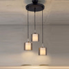 Buket 3Lü Avize Siyah Krom (V)