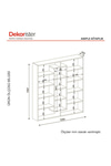 Dekorister Ample Beyaz Kitaplık - 5 Raflı Dekoratif Çok Amaçlı Ev ve Ofis Kitaplığı