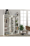 Dekorister Ample Beyaz Kitaplık - 5 Raflı Dekoratif Çok Amaçlı Ev ve Ofis Kitaplığı