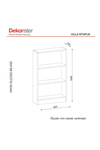 Dekorister Cella 3 Raflı Kitaplık Beyaz
