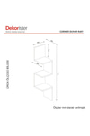 Dekorister Corner Duvar Rafı Beyaz