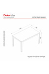Dekorister Exclusive Costa Yemek Masası Ceviz