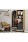Dekorister Exclusive Karamel Kitaplık Ceviz-antrasit