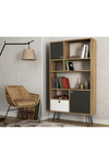 Dekorister Exclusive Karamel Kitaplık Ceviz-antrasit