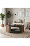 Dekorister Exclusive Marbel Orta Sehpa Ceviz-mermer