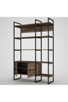 Dekorister Exclusive Santana Demir Kitaplık Ceviz