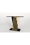 Dekorister Gravity Siyah Mermer Desenli Gold Metal Dresuar - Modern Antre/Hol Konsolu