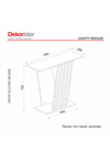 Dekorister Gravity Traverten Desenli Gold Metal Dresuar - Modern Antre/Hol Konsolu