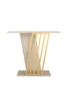 Dekorister Gravity Traverten Desenli Gold Metal Dresuar - Modern Antre/Hol Konsolu