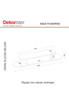 Dekorister Koza Duvara Monte Tv Sehpası 120 cm – Beyaz Modern ve Minimalist TV Ünitesi