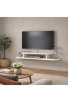 Dekorister Koza Duvara Monte Tv Sehpası 120 cm – Beyaz Modern ve Minimalist TV Ünitesi