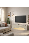 Dekorister Mara LED'li Tv Sehpa & Ünitesi, Modern Tasarım, Kolay Kurulum Salon Mobilyası Traverten 150 cm