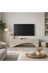 Dekorister Mara LED'li Tv Sehpa & Ünitesi, Modern Tasarım, Kolay Kurulum Salon Mobilyası Traverten 150 cm