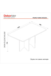 Dekorister Pedro Yemek Masası Antrasit - Rota 150cm
