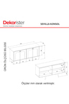 Dekorister Sevilla Konsol Kumtaşı - Traverten 150cm