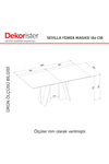 Dekorister Sevilla Yemek Masası Kumtaşı - Traverten 180cm