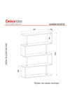 Dekorister Sunrise Kitaplık Beyaz