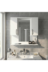 Dekorister Tiger Aynalı Banyo Etajer Beyaz