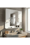 Dekorister Tiger Aynalı Banyo Etajer Beyaz