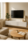 Dekorister TV ünitesi Sehpası 150 cm Beyaz | Pergamon