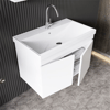 Deniz Banyo Dolabı Seti, 80 Cm Beyaz, Lavabo Dahil, Lavabolu