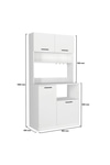 Dorpek 2 Çok Amaçlı Mutfak Dolabı Mikrodalga Fırın Dolabı Banyo Dolabı 180x90 Cm Beyaz | Tuco