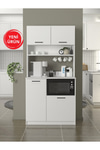 Dorpek 2 Çok Amaçlı Mutfak Dolabı Mikrodalga Fırın Dolabı Banyo Dolabı 180x90 Cm Beyaz | Tuco