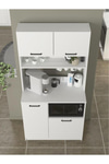 Dorpek 2 Çok Amaçlı Mutfak Dolabı Mikrodalga Fırın Dolabı Banyo Dolabı 180x90 Cm Beyaz | Tuco