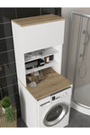 Dorpek Çamaşır Makinesi Dolabı Çok Amaçlı Dolap Banyo Dolabı Beyaz-safir | Edena