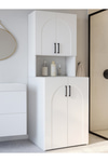 Dorpek Çamaşır Makinesi Dolabı Çok Amaçlı Banyo Dolabı Beyaz | Kalira