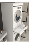 Dorpek Çamaşır ve Kurutma Makinesi Dolabı – Beyaz - Çok Amaçlı Dolap - Banyo Dolabı | Fika