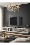 Dorpek LED'li Tv Sehpa & Ünitesi, Duvara Monte Tv Ünitesi Beyaz 240 cm | Homeros