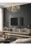 Dorpek LED'li Tv Sehpa & Ünitesi, Duvara Monte Tv Ünitesi Kumtaşı 240 cm | Homeros