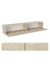 Dorpek Modern Espanse Tv Ünitesi Traverten 180 cm , Modern ve Kolay Kurulum, Gold Detaylı