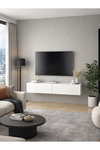 Dorpek Tv Sehpası 135 Cm Beyaz - Duvara Monte – Dayanıklı Modern Tasarım - Kolay Montaj Kurulum | Jorah
