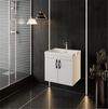 Ege 60 Cm, Lavabolu Alt Banyo Dolabı, Kapaklı Banyo Alt Dolabı, Seramik Lavabo Dahil