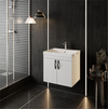 Ege 80 Cm Lavabolu Alt Banyo Dolabı, Kapaklı Banyo Alt Dolabı,seramik Lavabo Dahil