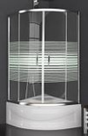 Elit 816H 90*90 5Mm Yatay Cizgili Kabin + Oval Mini Kuvet
