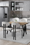 Etna Lotus 80x120 Yemek Masası Mutfak Masası Ofis Masası 4 Kişilik Masa Sandalye Takımı Akça Masa Sandalye Beyaz