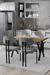 Etna Lotus Sandalye 80x120 Yemek Masası Mutfak Masası 4 Kişilik Masa Sandalye Takımı Akça Masa Sandalye Gri